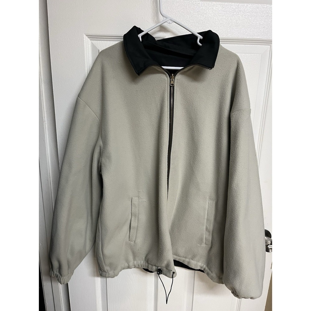 Vintage San Francisco SF Reversible Windbreaker Jacket Black Fleece Lined